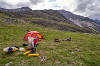 Camped in an unnamed side valley east of the upper Noatak