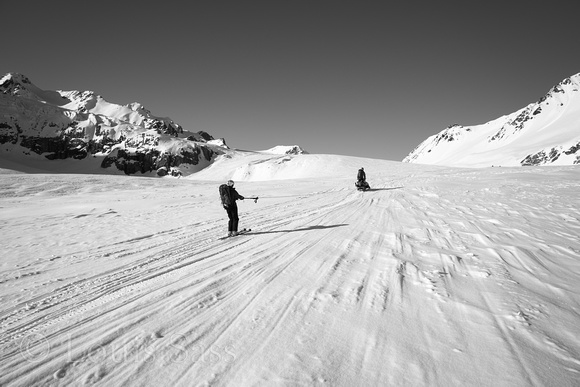 On the lower glacier