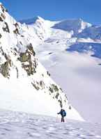 Chris on the upper glacier